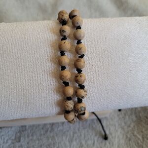 Rustic Wooden Beaded Bracelet